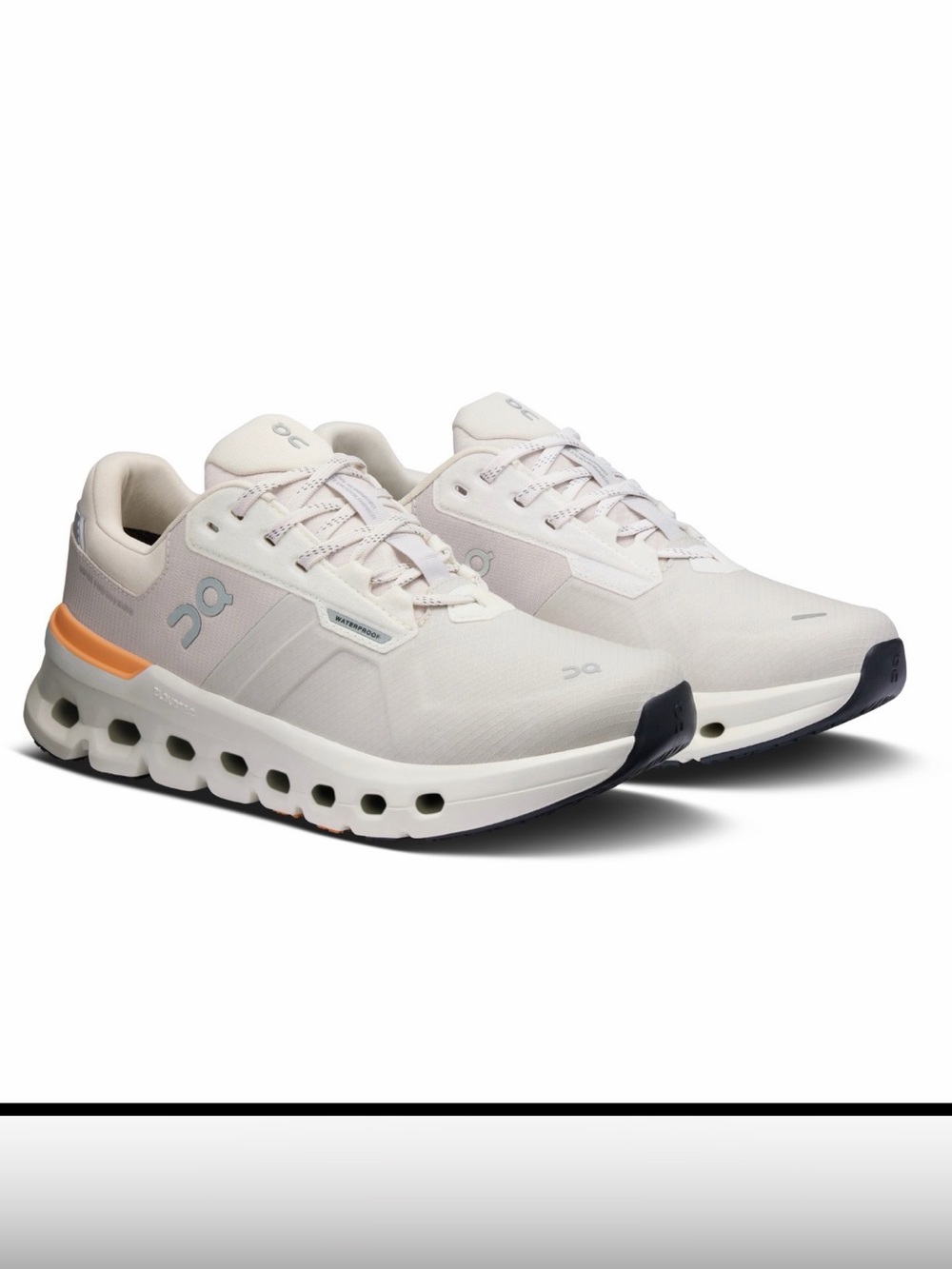 On Running Women's Cloudswift Athletic Shoes in Light Beige with Orange Accents